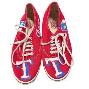Custom Texas Rangers Vans – Jonah Heim #29 | Men 5 / Women 6.5